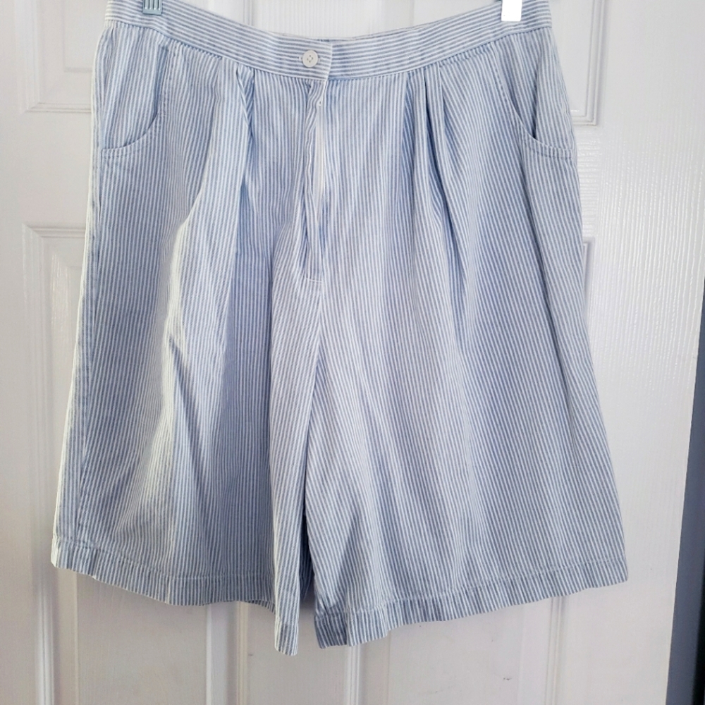 Vintage Pinstripe Summer Shorts